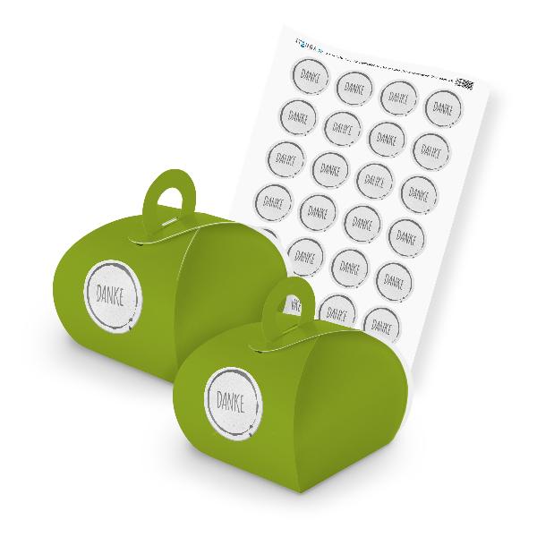 itenga SET Danke Stempeldesign Grau unlackiert (Motiv 83...