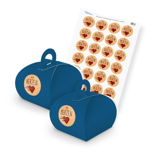 itenga SET von HERZEN (Motiv 14) 24x Geschenkschachtel m...