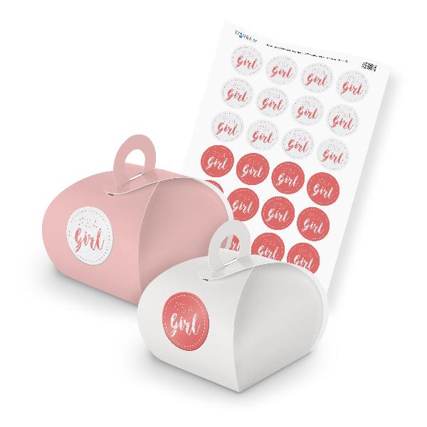 itenga SET Its a Girl (Motiv 75) 24x Geschenkschachtel m...