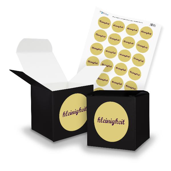 itenga SET Kleinigkeit (Motiv 15) 24x W�rfel 6,5cm schwa...