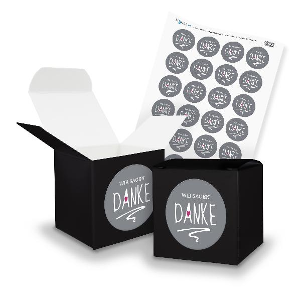 itenga SET Wir sagen Danke (Motiv 23) 24x W�rfel 6,5cm s...