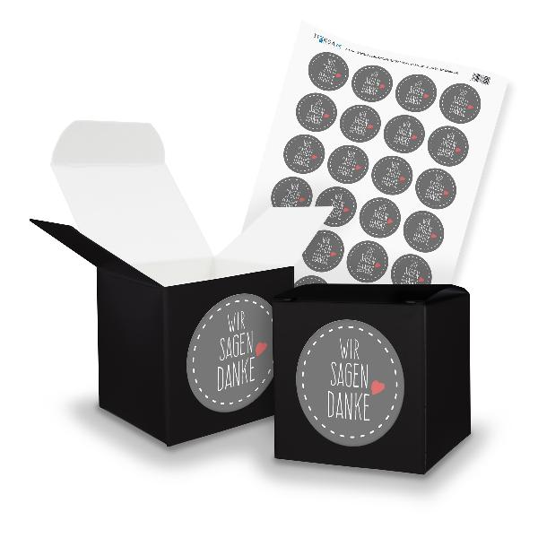 itenga SET Wir sagen Danke (Motiv 26) 24x W�rfel 6,5cm s...
