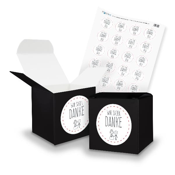 itenga SET Wir sagen Danke (Motiv 27) 24x W�rfel 6,5cm s...