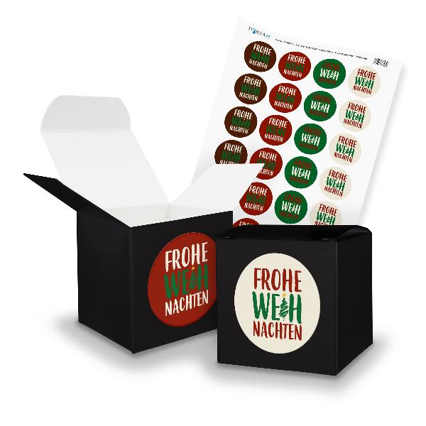 itenga SET Frohe Weihnachten (Motiv 48) 24x W�rfel 6,5cm...