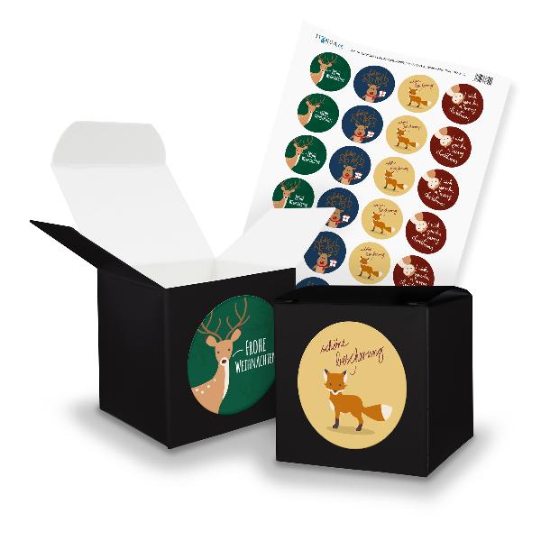 itenga SET weihnachtliche Tiere (Motiv 49) 24x W�rfel 6,...