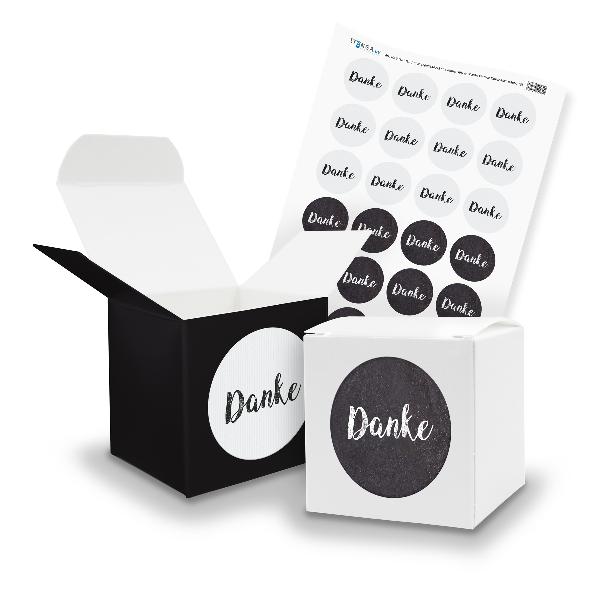 itenga SET Danke Vintage Papier Mix (Motiv 73) 24x W�rfe...