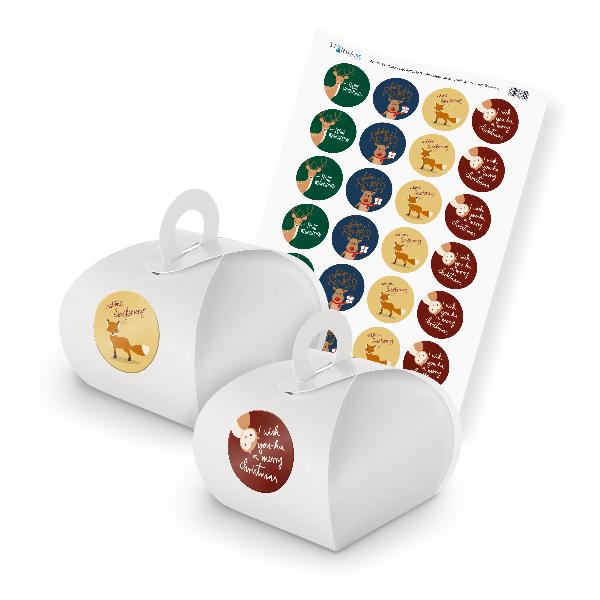 itenga SET weihnachtliche Tiere (Motiv 49) 24x Geschenks...