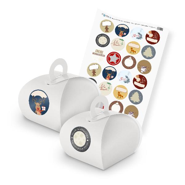 itenga SET Weihnachten Geschenkesticker Mix (Motiv 56) 2...