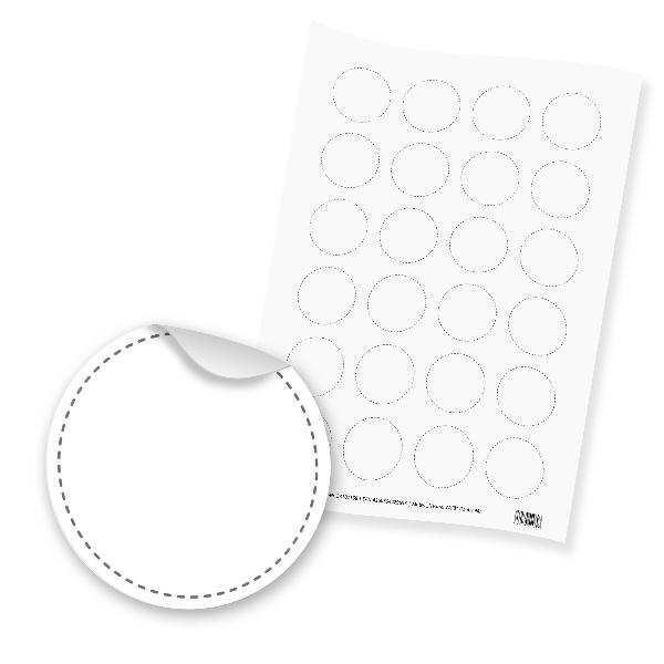 24x Sticker Neutral Wei� (Motiv 94) 4cm beschreibbar