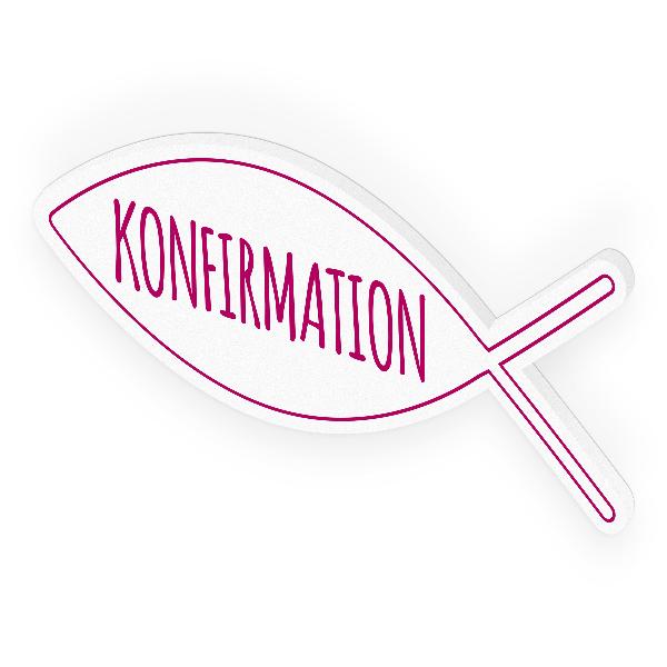 itenga T�rschild Tischdeko Fisch pink Konfirmation 30,0 ...