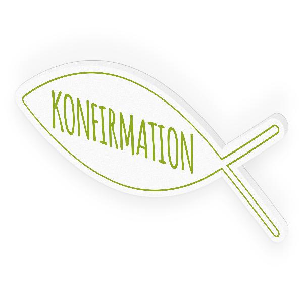 itenga T�rschild Tischdeko Fisch gr�n Konfirmation 30,0 ...