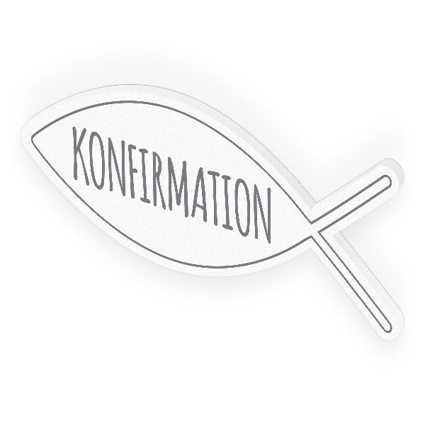 itenga T�rschild Tischdeko Fisch grau Konfirmation 30,0 ...