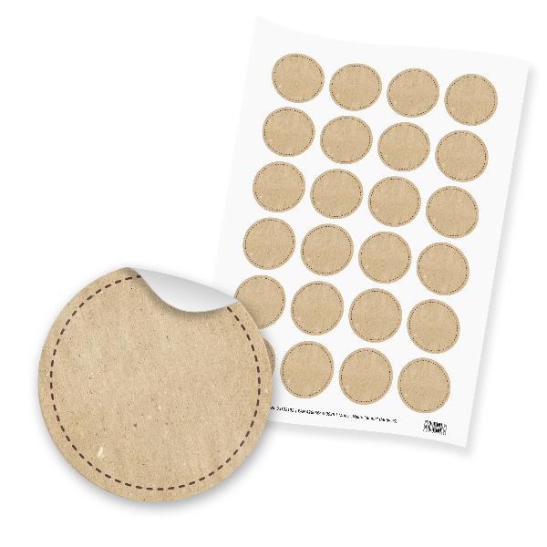 24x Sticker Neutral Braun Papierstruktur (Motiv 96) 4cm ...