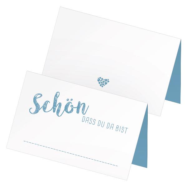 itenga 24 x Tischkarten "Sch�n dass du da bist" nordic b...