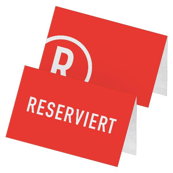 itenga 24x Tischkarten "Reserviert" hellgrau rot Betonop...
