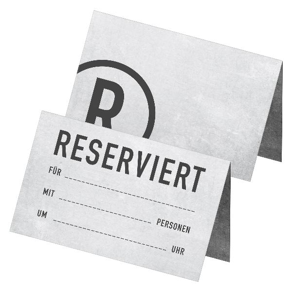 itenga 24x Tischkarten "Reserviert" grau Betonoptik mode...
