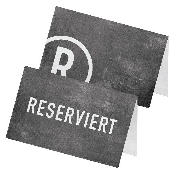 itenga 24x Tischkarten "Reserviert" dunkelgrau hellgrau ...