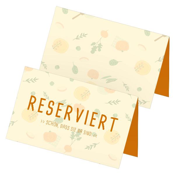 itenga 24x Tischkarten Reserviert Pastelltne Veggie V...