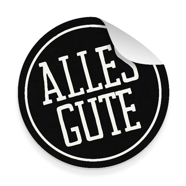 itenga 10x Aufkleber Sticker ALLES GUTE Schwarz Wei� 9,5...