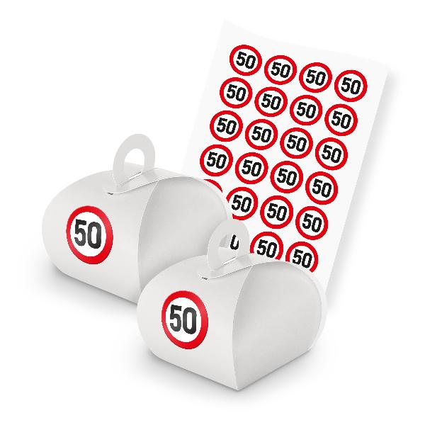 itenga SET Verkehrsschild 50 (106) 24x Geschenkschachtel...