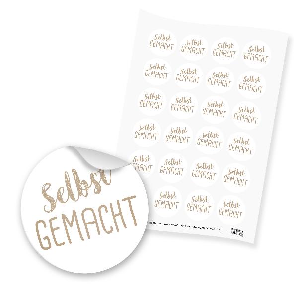 itenga 24x Sticker Aufkleber Selbstgemacht (Motiv119) l...