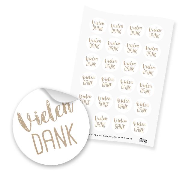 itenga 24x Sticker Aufkleber Vielen Dank (Motiv 120) bra...