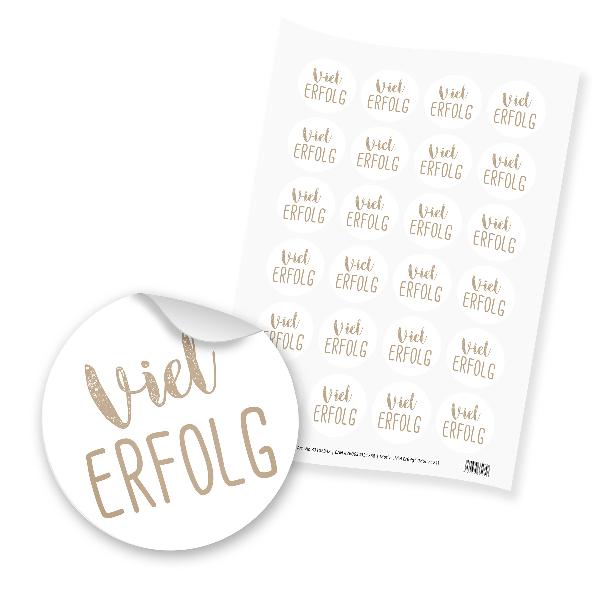 itenga 24x Sticker Aufkleber Viel Erfolg (Motiv 121) lat...