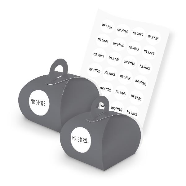 itenga SET Mr. & Mrs. (Motiv 125) 24x Geschenkschachtel ...