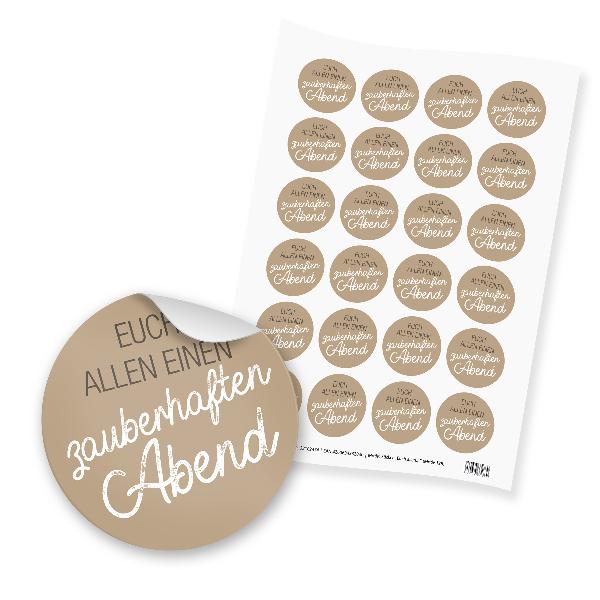 itenga 24x Sticker "Euch allen einen zauberhaften Abend"...
