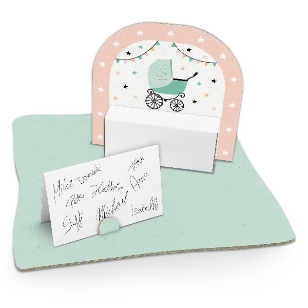 itenga Geldgeschenkverpackung "Kinderwagen Vintage" rosa...
