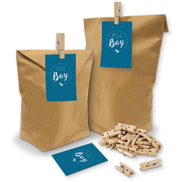 itenga SET Geschenkt�ten "It s a boy" dunkelblau 24x T�t...