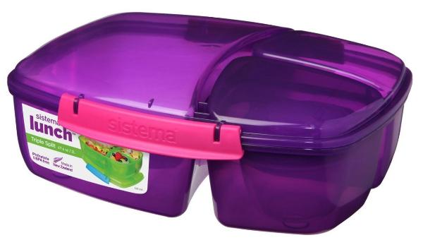 Sistema Lunchbox Triplesplit lila 2L
