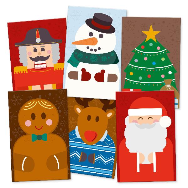 itenga 24 x Geschenkkarten Weihnachtsbande (Visitenkarte...