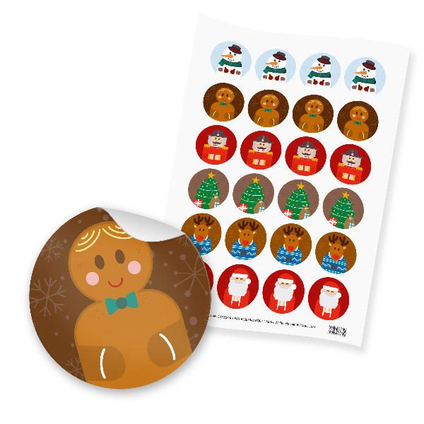 itenga 24x Sticker "Weihnachtsbande" (Motiv 153)