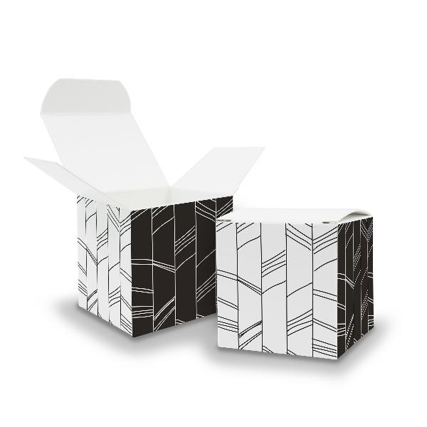 itenga W�rfelbox aus Karton 6,5x6,5cm Muster Abstrakt