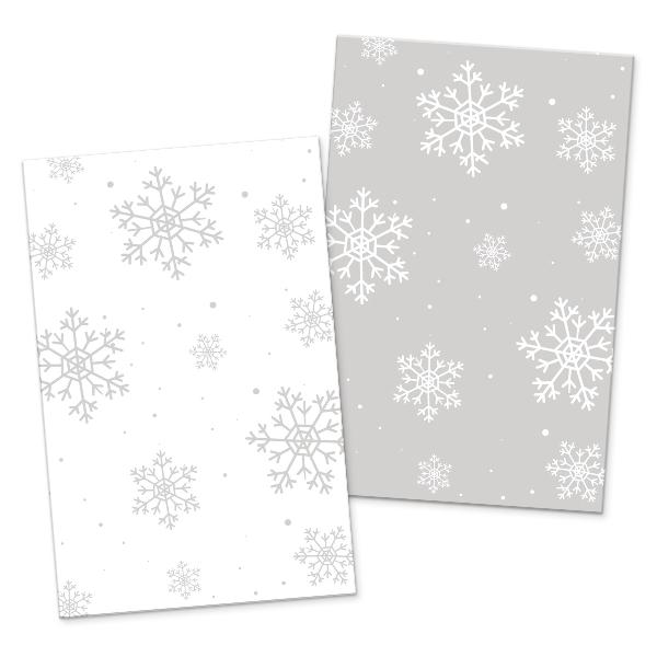 itenga 24x Geschenkkarten Muster Schneeflocken (Visitenk...