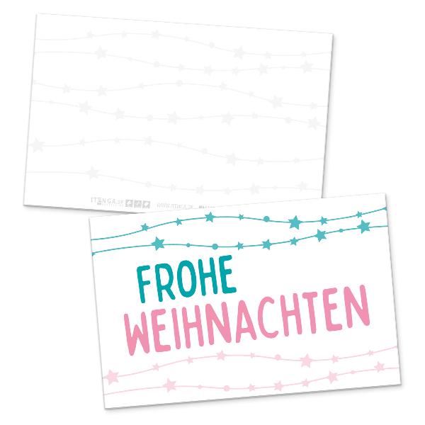 itenga 24x Geschenkkarten Muster Frohe Weihnachten (Visi...