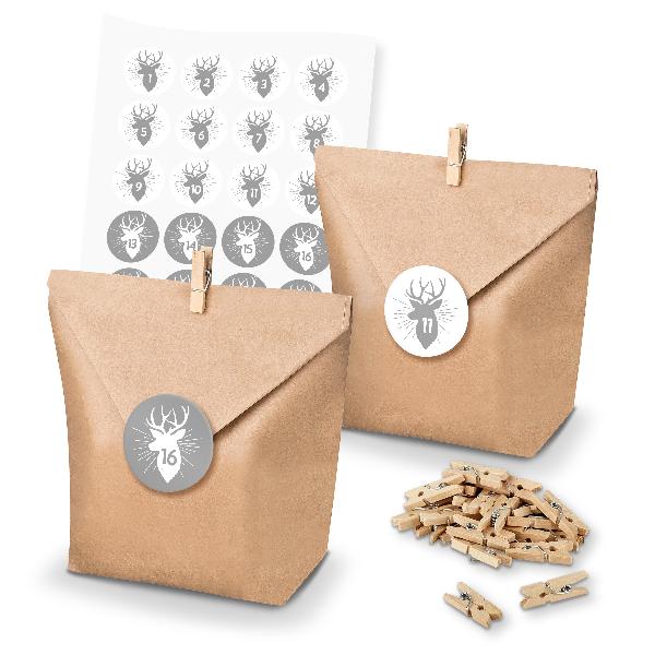 itenga SET Adventskalender 24x T�ten + Klammern + Zahlen...