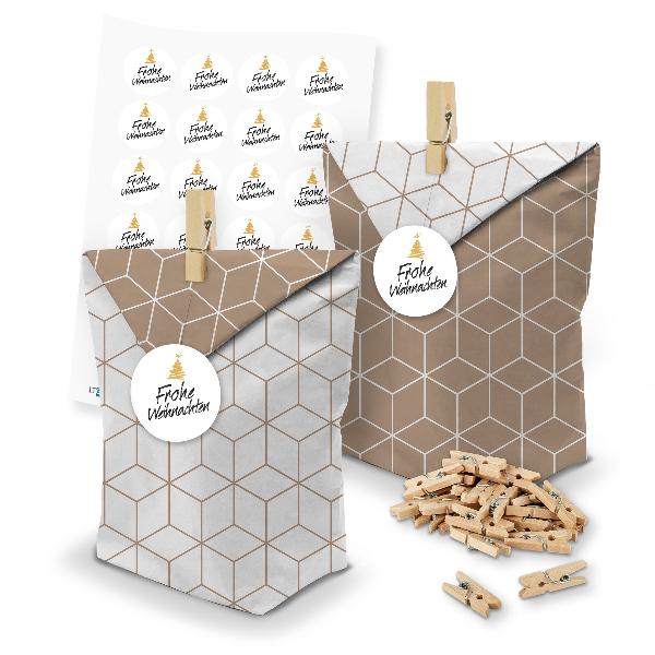 itenga SET Geschenkt�ten 24 x T�ten Geometrie + Klammern...
