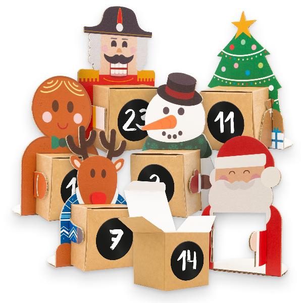itenga Weihnachtsbande Adventskalender 24 Figuren + 24 W...