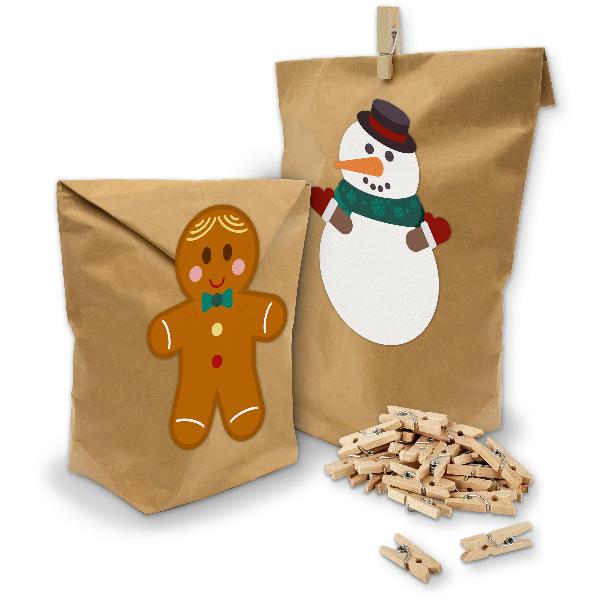 itenga SET Geschenkt�ten Weihnachtsbande 12x T�ten + Kla...