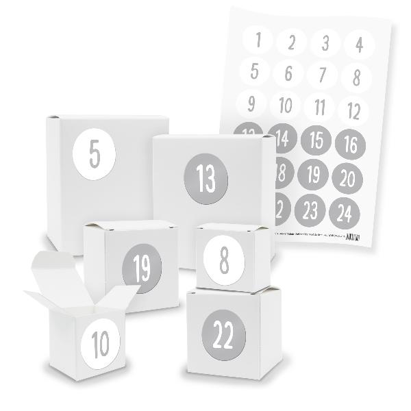 Adventskalender zum F�llen 24x Quader W�rfel gemischt WE...