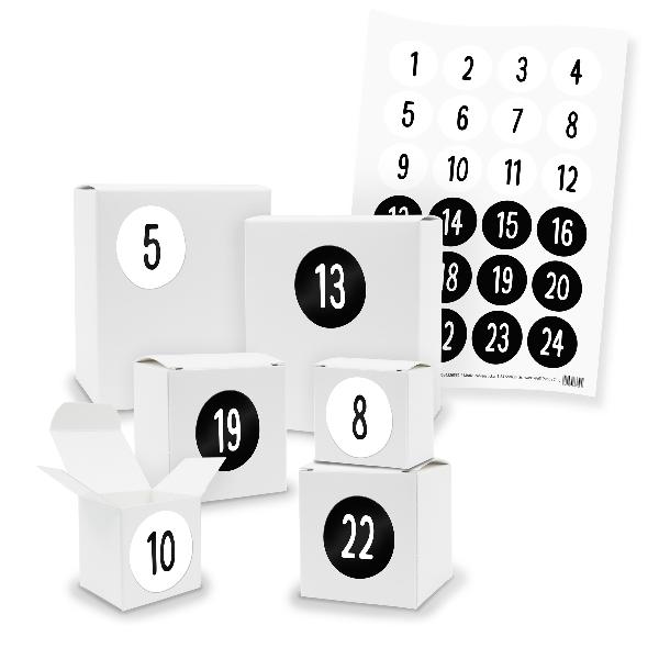 Adventskalender zum F�llen 24x Quader W�rfel gemischt WE...