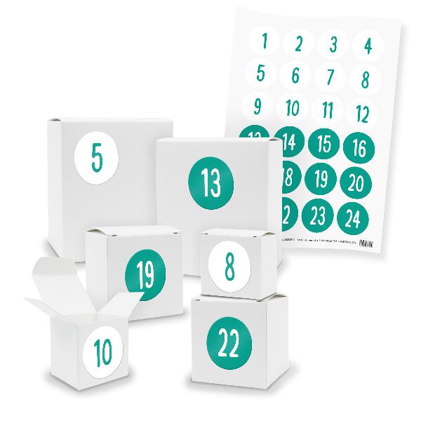 Adventskalender zum F�llen 24x Quader W�rfel gemischt WE...