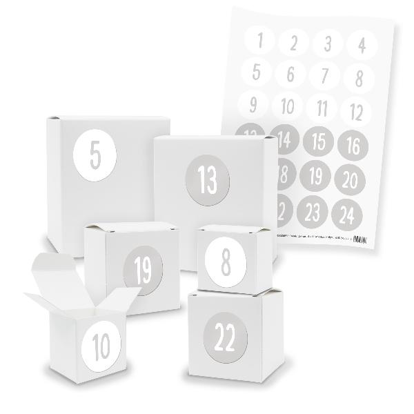 Adventskalender zum F�llen 24x Quader W�rfel gemischt WE...