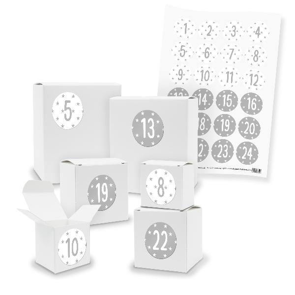 Adventskalender zum F�llen 24x Quader W�rfel gemischt WE...