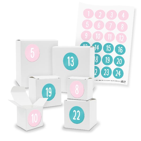 Adventskalender zum F�llen 24x Quader W�rfel gemischt WE...