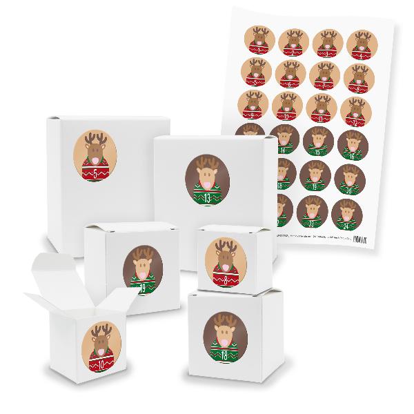 Adventskalender zum F�llen 24x Quader W�rfel gemischt WE...
