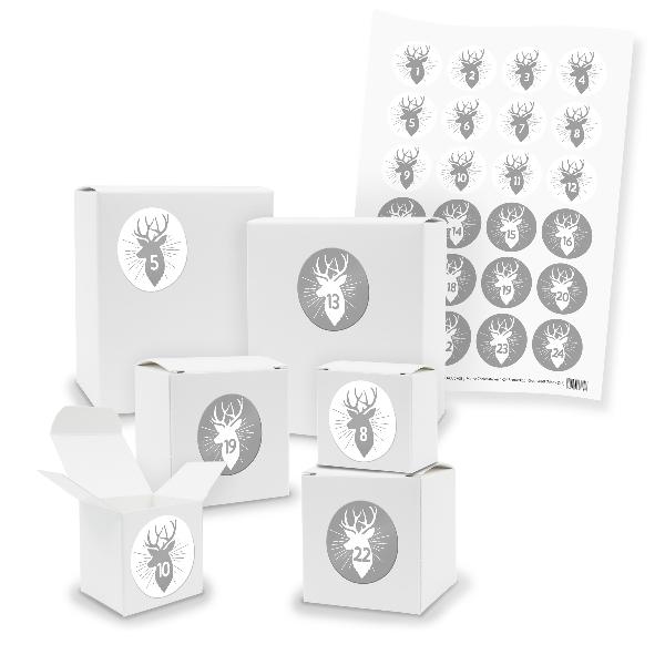 Adventskalender zum F�llen 24x Quader W�rfel gemischt WE...