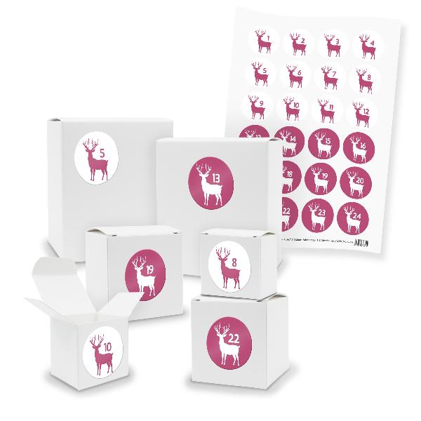 Adventskalender zum F�llen 24x Quader W�rfel gemischt WE...